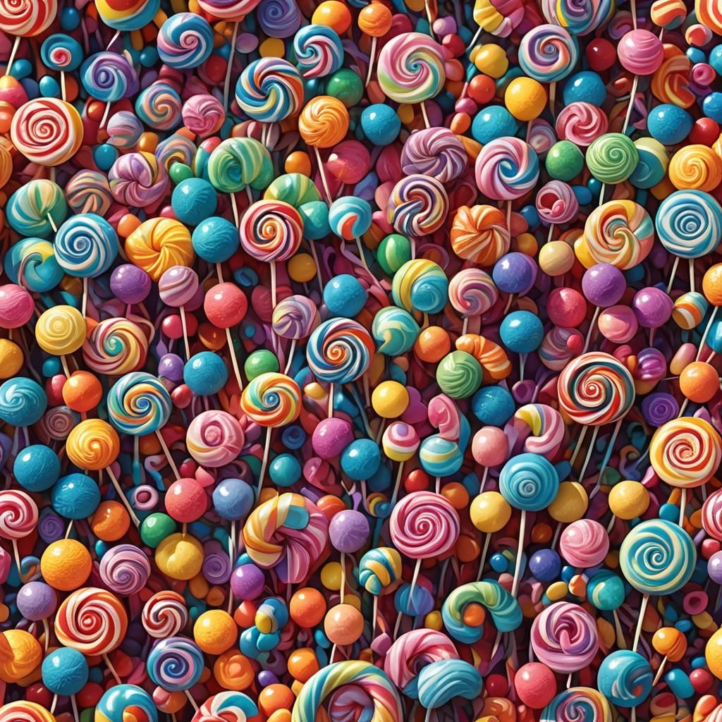 Whimsical Candyland with Yarn and Needles