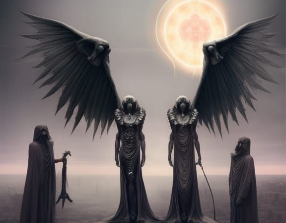 Demonic Gathering in Cyberpunk Style