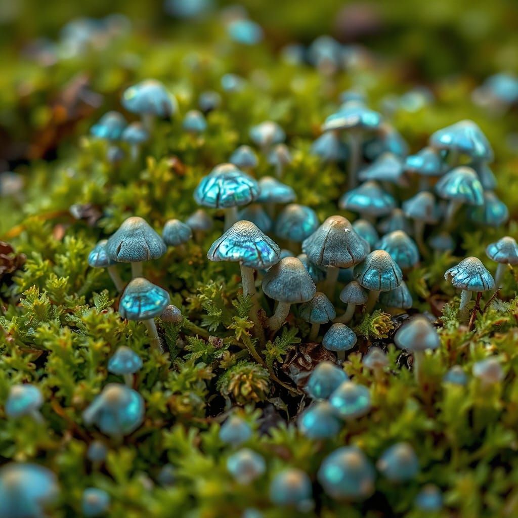 Mossy Microcosm in Vibrant Hues