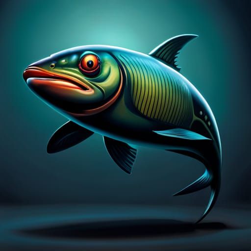 Steampunk Dolphin with Clockwork Details and Luminous Colors