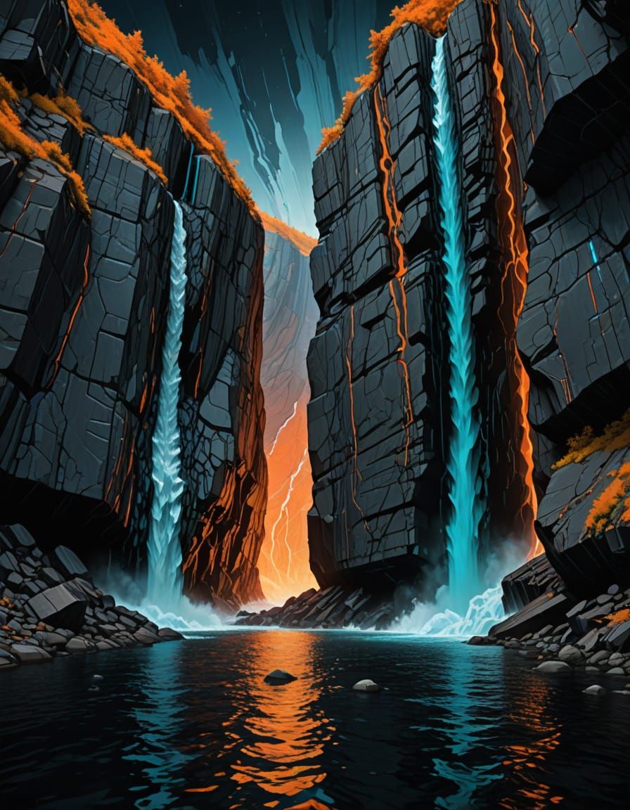 Geological Abstraction in Hyper-Realistic Digital Art