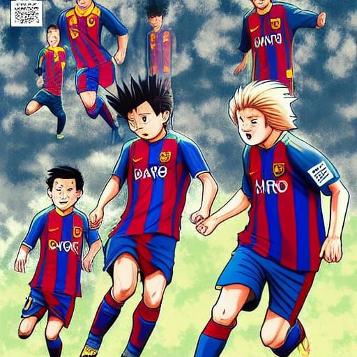 Mark Evans and Messi in Comic Book Art