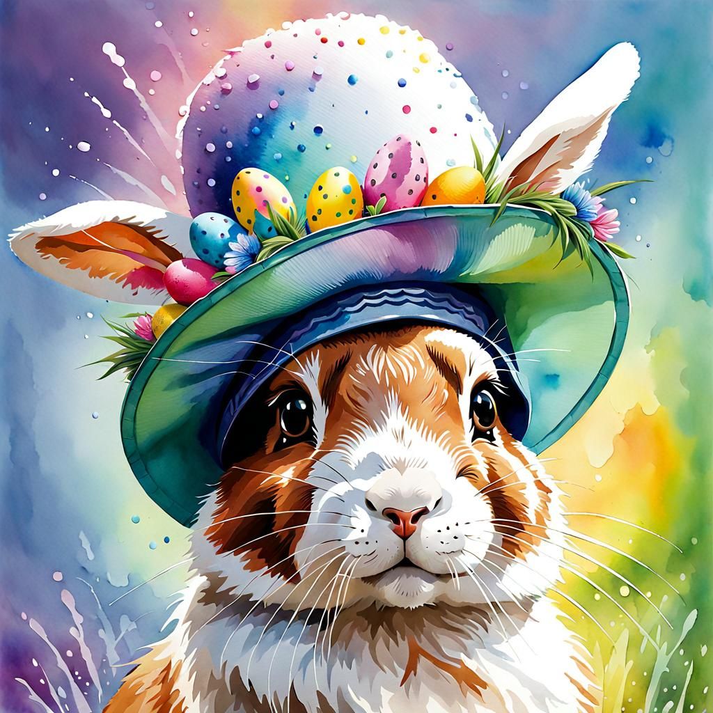 Willow Rabbit in her Easter Bonnet