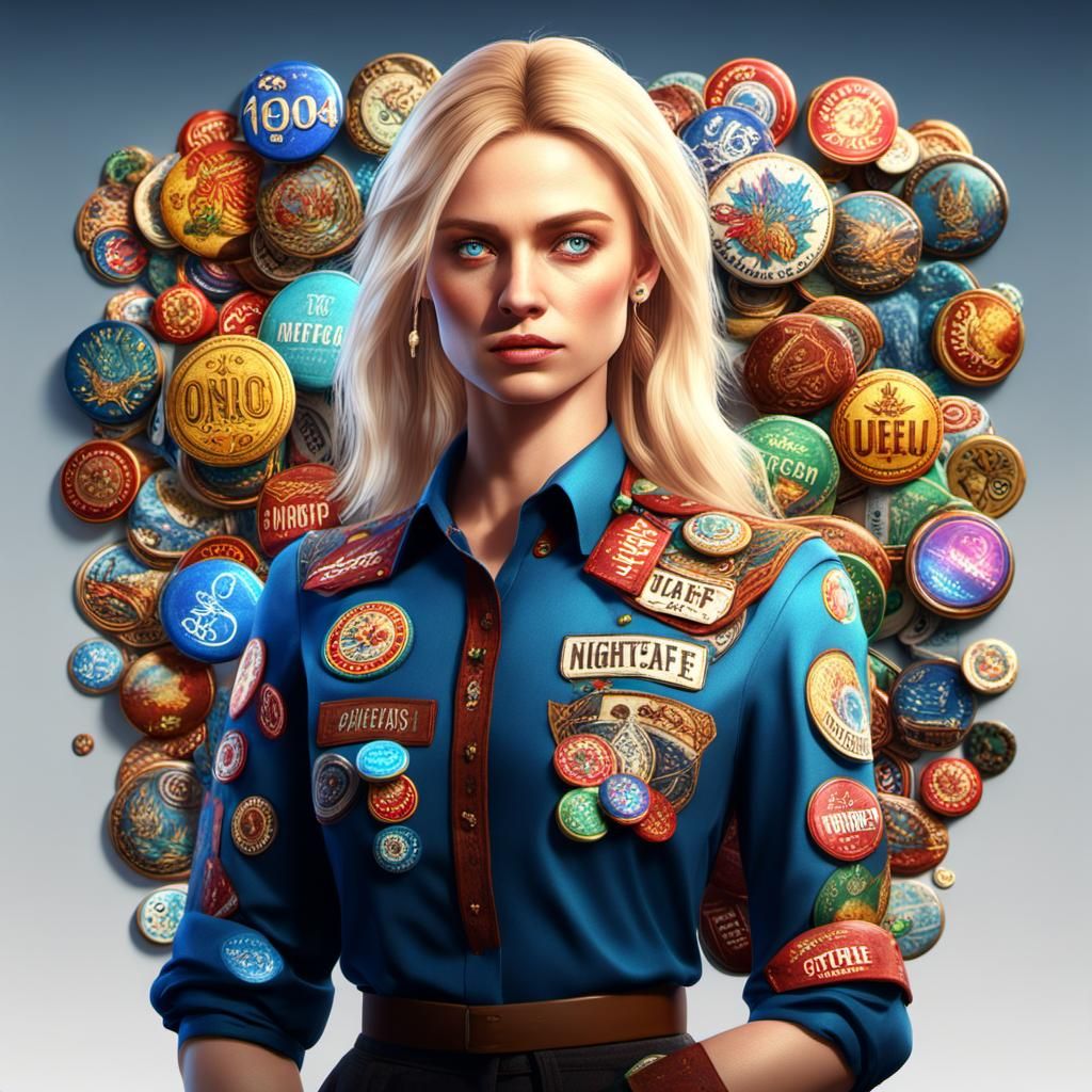 The Newbie Displaying Her Downpour Of Nightcafe Badges. 🤪 �...