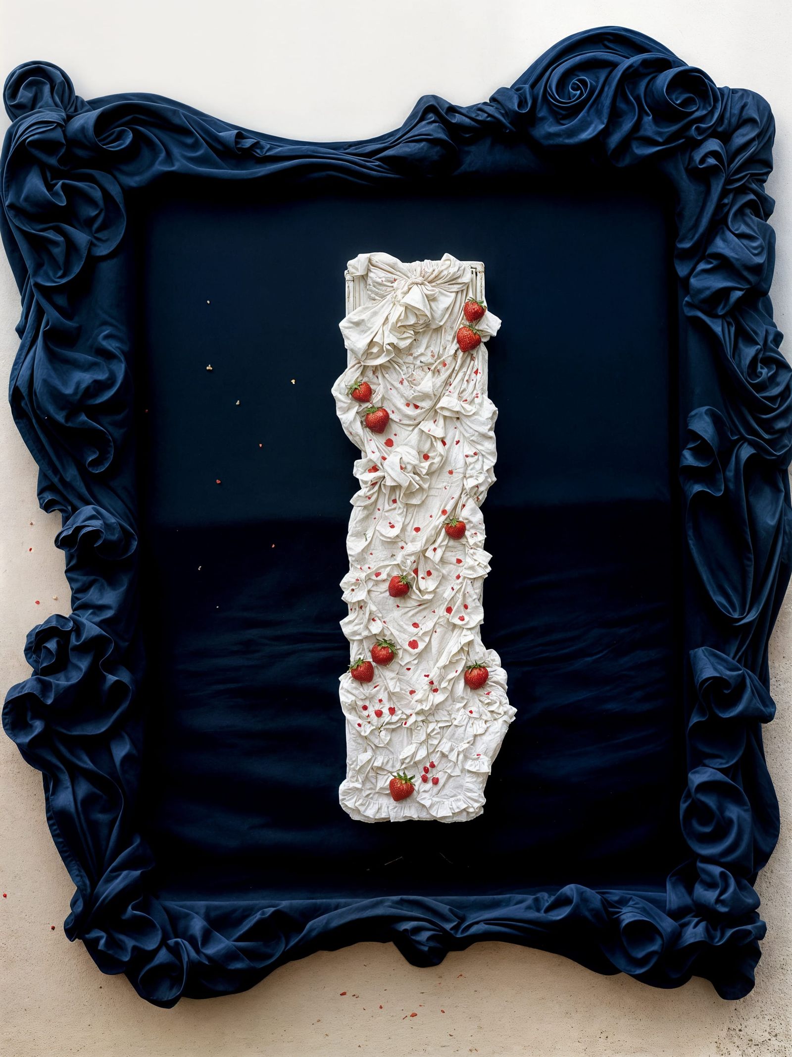 Surreal Still Life in Strawberry Ocean