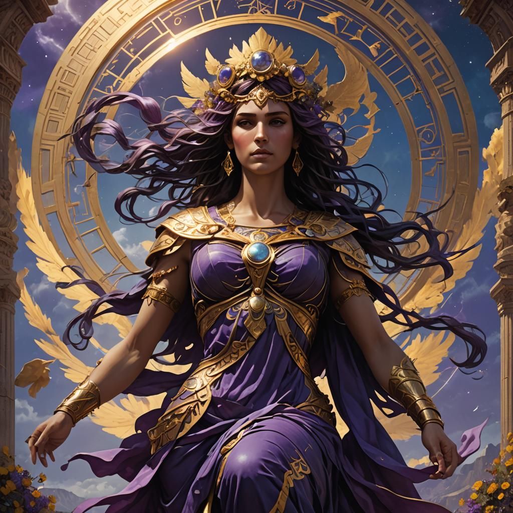 Greek Sky Goddess, Dark Fantasy Concept Art