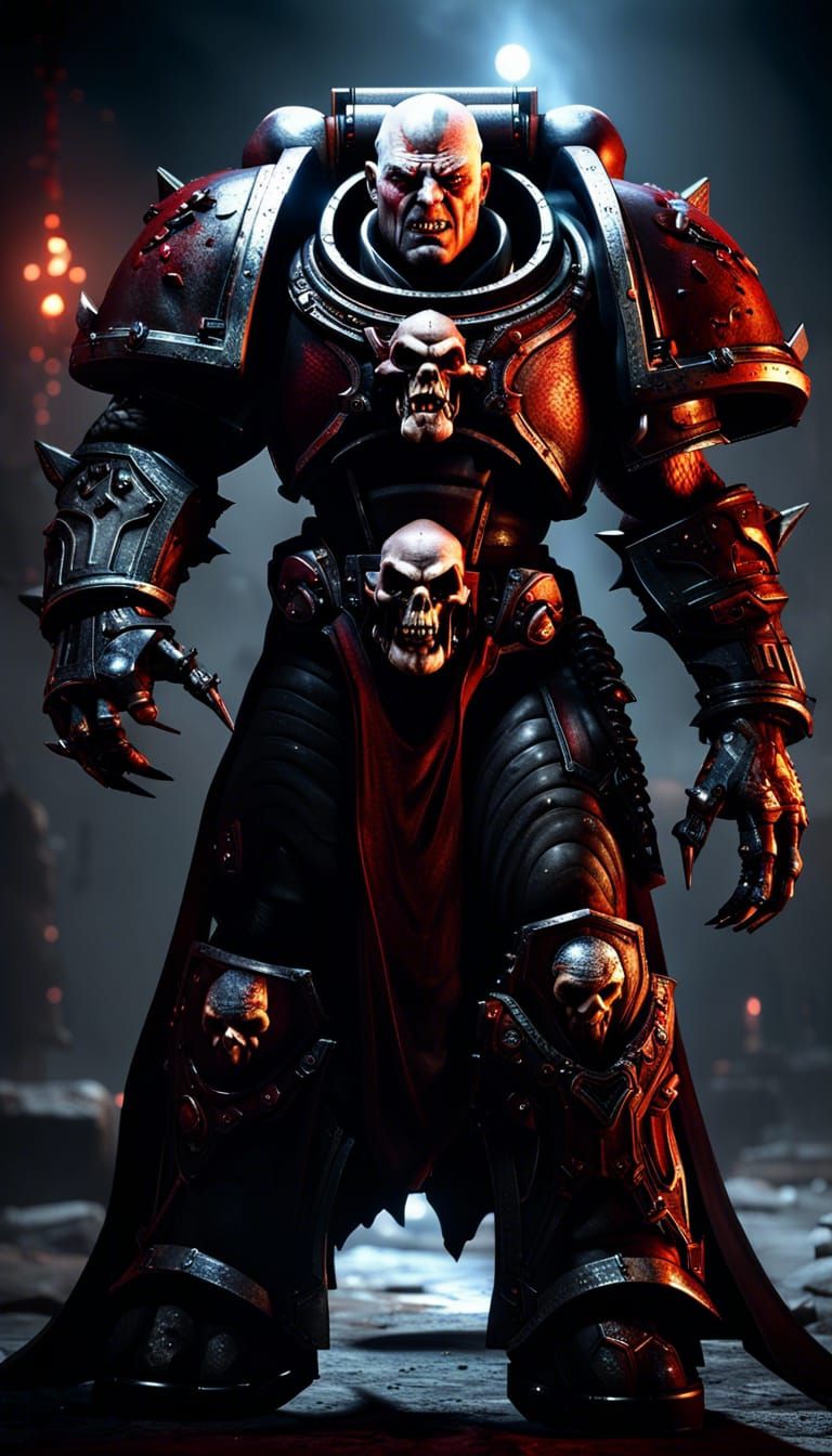 Vampire Space Marine Berserker in 3D Game Style