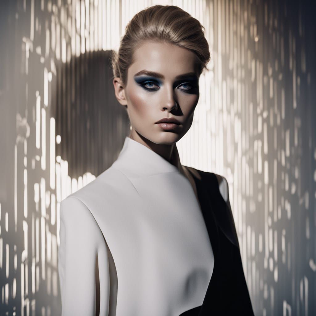 Elegant Villainess in Black Evening Gown