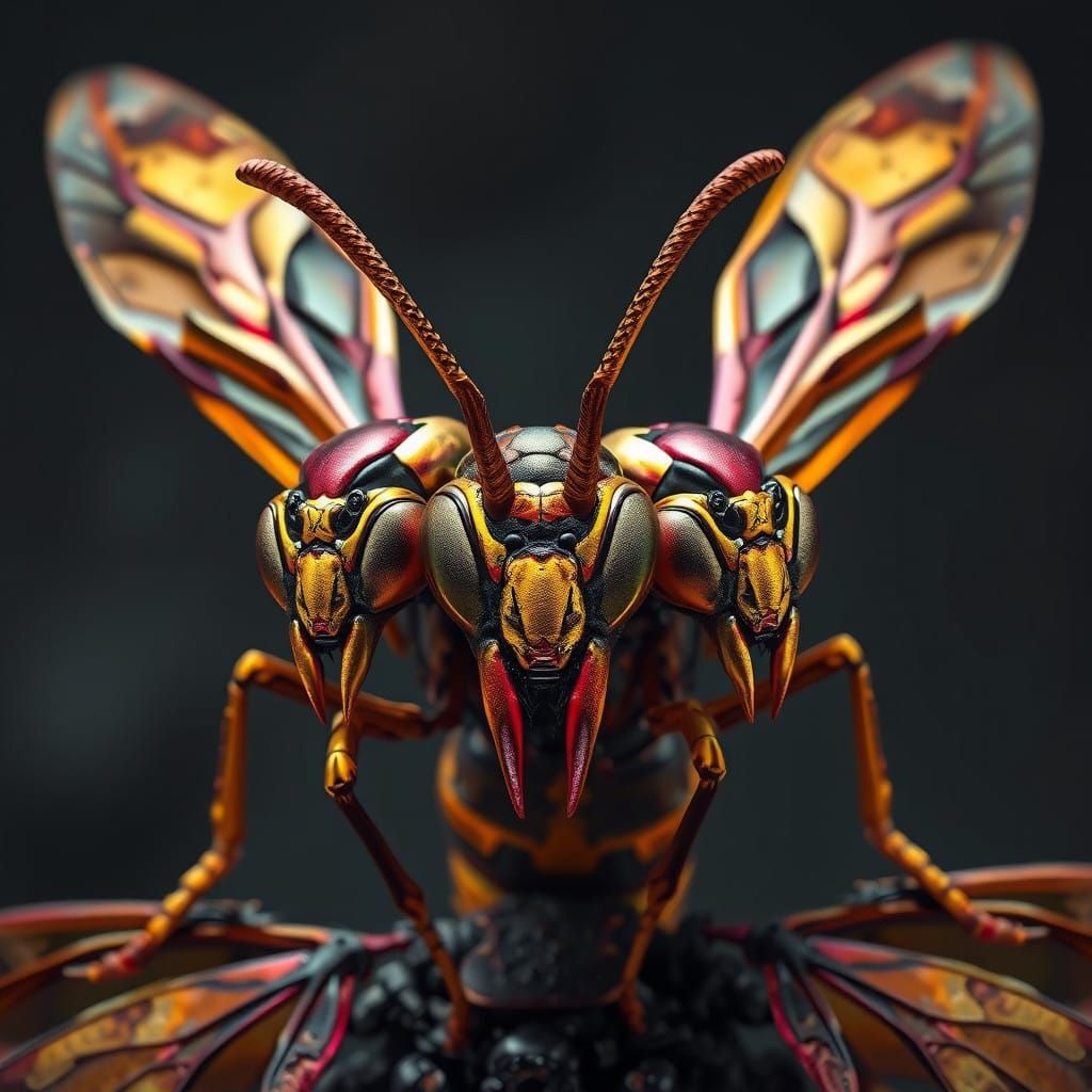 Metallic Wasps Showcase Iridescent Beauty with Razor-Sharp S...