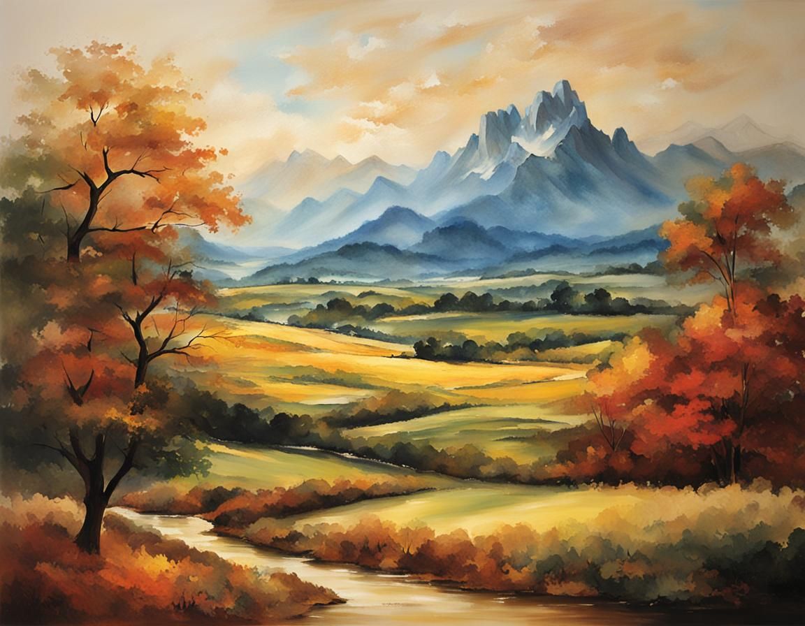 Faux Painting Landscape with Rich Textures