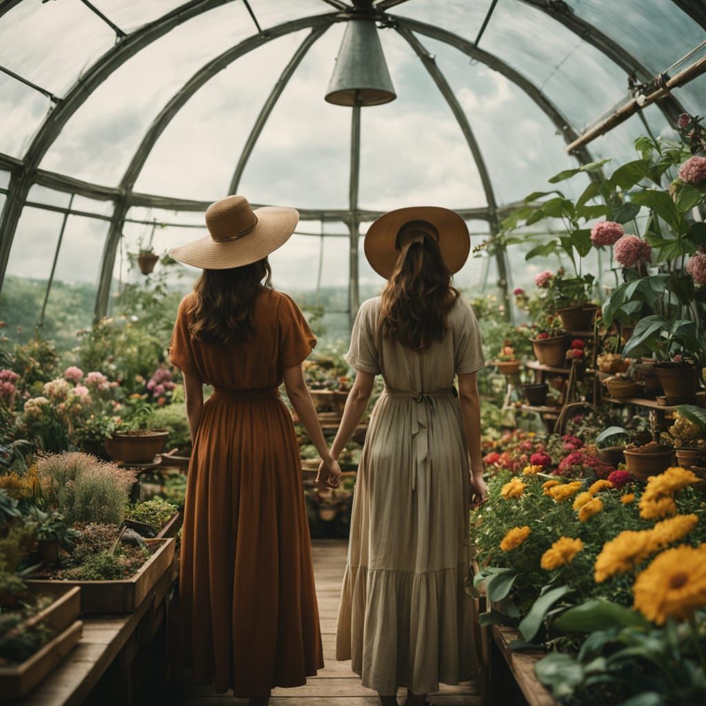 Sultry Greenhouse Goddesses in Earthy Splendor