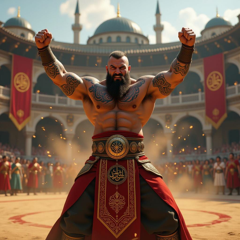 Ottoman Zangief: A Hyper-Detailed Portrait