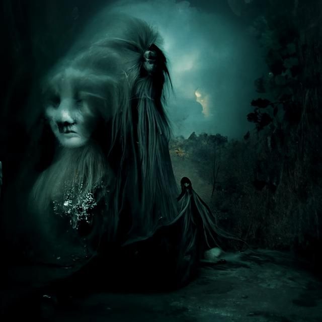 Eerie Banshee Captured in Vintage Supernatural Photo