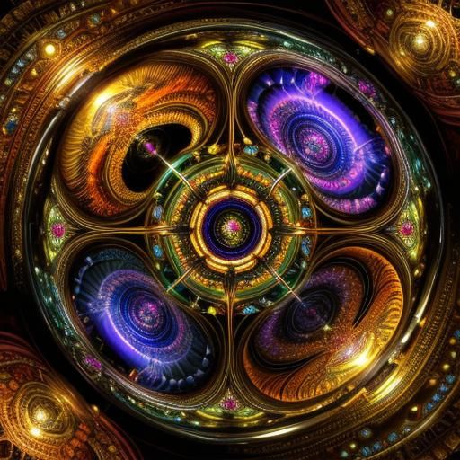 Hyperrealistic Garden of Earthly Delights in Surreal Style