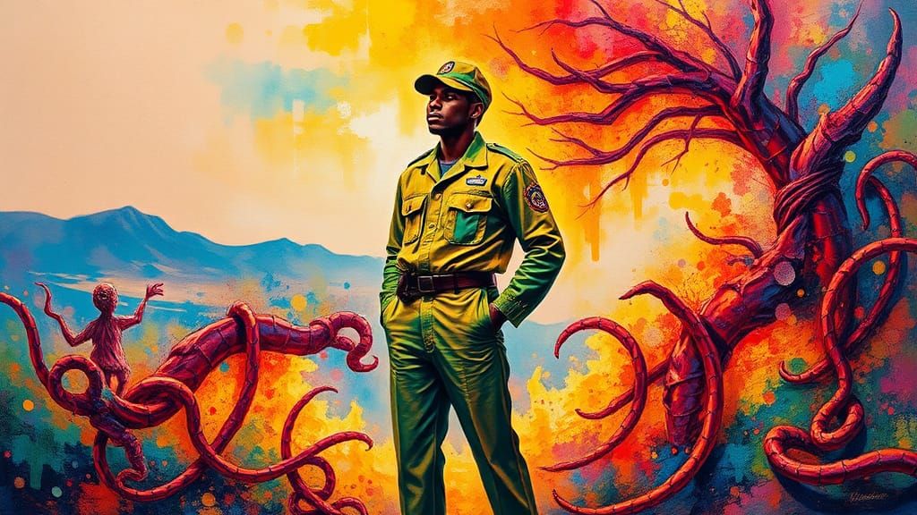 Hermes Conrad in Dreamlike, Bold Impasto Style