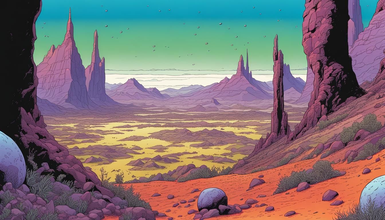 Strange "Moebius" planet surface - 2