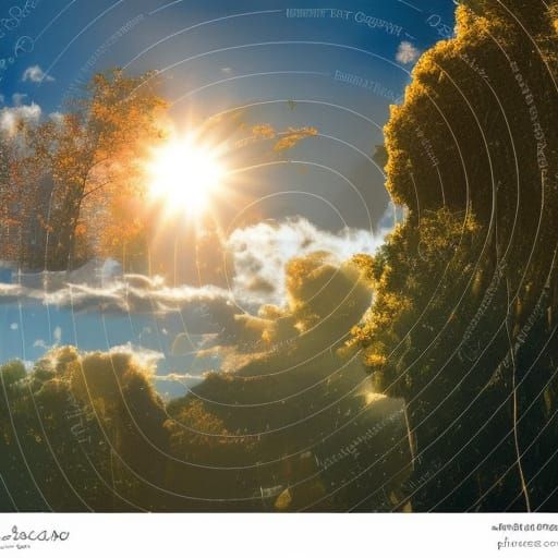 Heavenly Sunshine Beams Through Divine Clouds