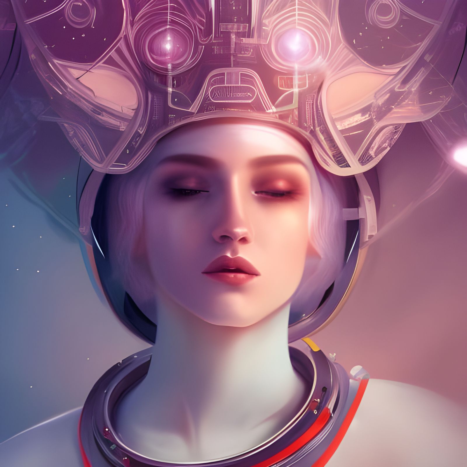 Beautiful astronaut girl
