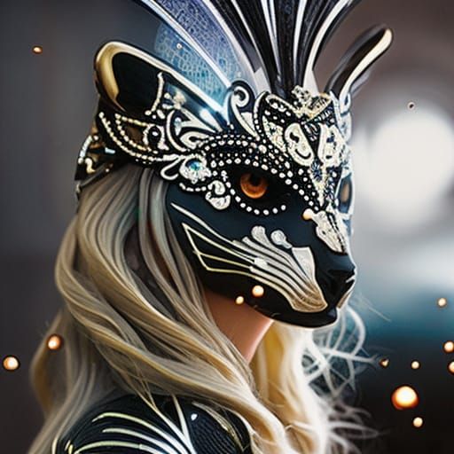 Wolf Mask Merging with First Nations Design