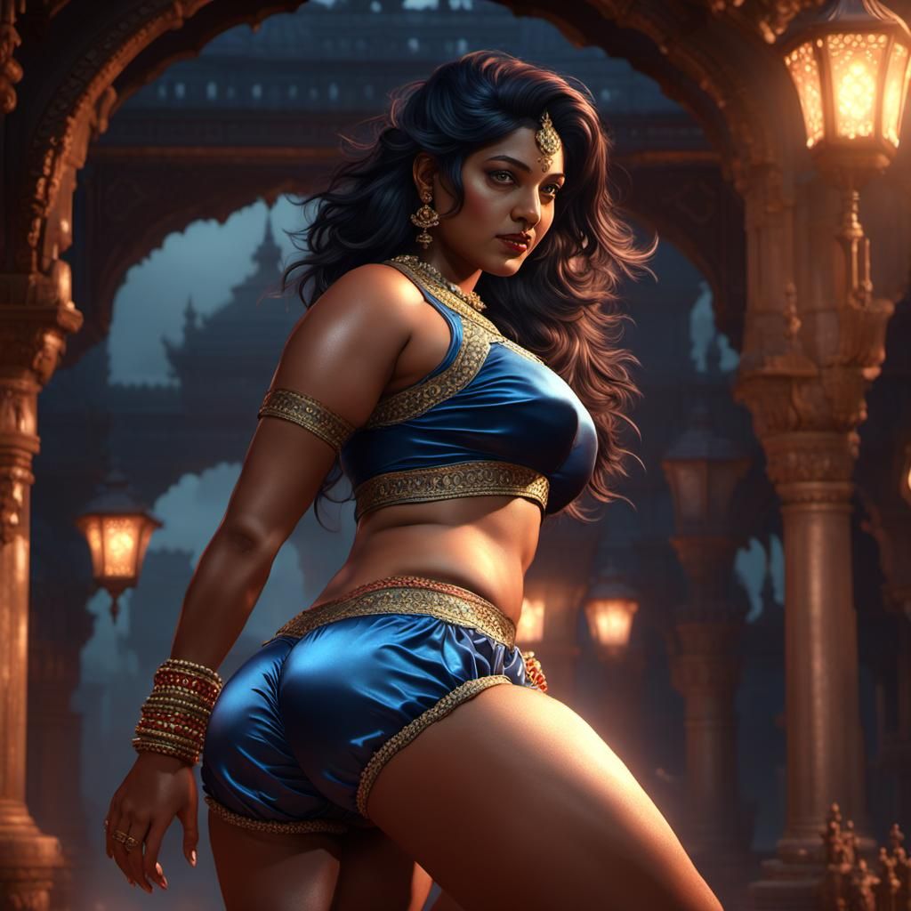 Fantasy Indian Beauty in Dark Fantasy Concept Art