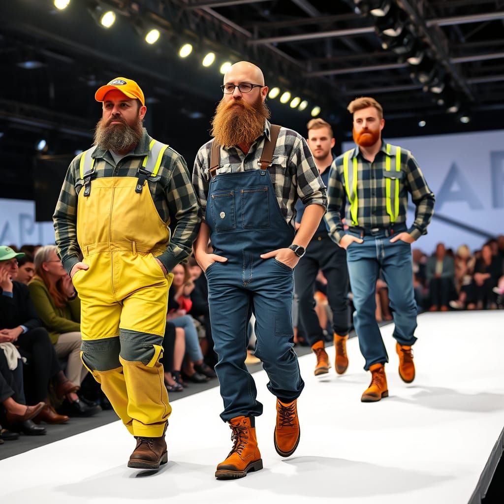 Burly Workers Strut Their Stuff on the Runway in Hi-Vis Styl...