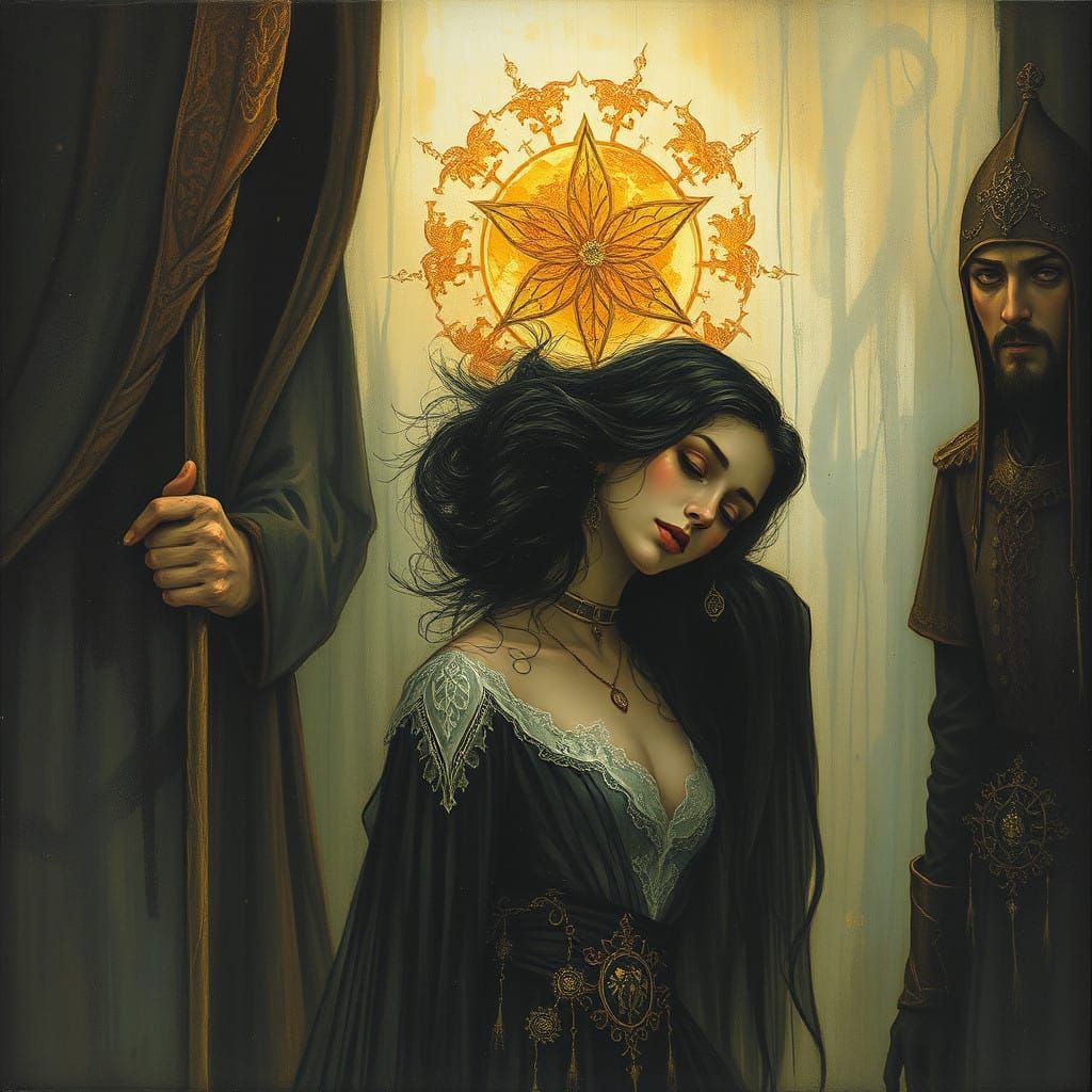 Victorian Style Portraits of Women in Elegant Gowns