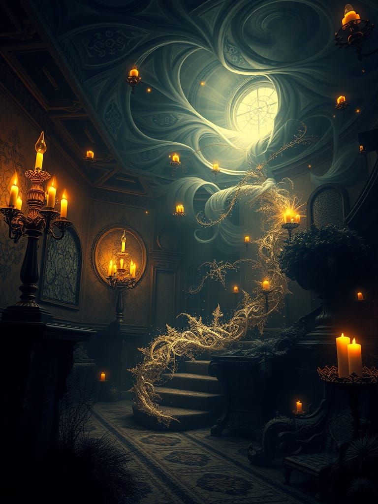 Ethereal Victorian Christmas: Candles, Particles, and Dark W...