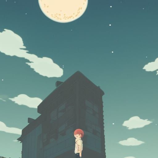 Aesthetic Nightscape in Anime Style