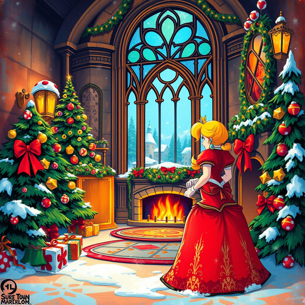 Princess Peach's Christmas in Super Mario World, Graffiti Ar...
