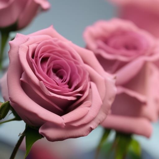 Beautiful Purple Roses AI Generated Image