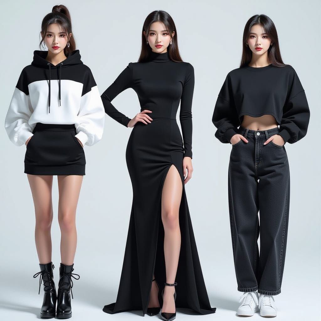 K-Pop Stars Yoonah, Chareyong, Yunjin in Fashion Shoot