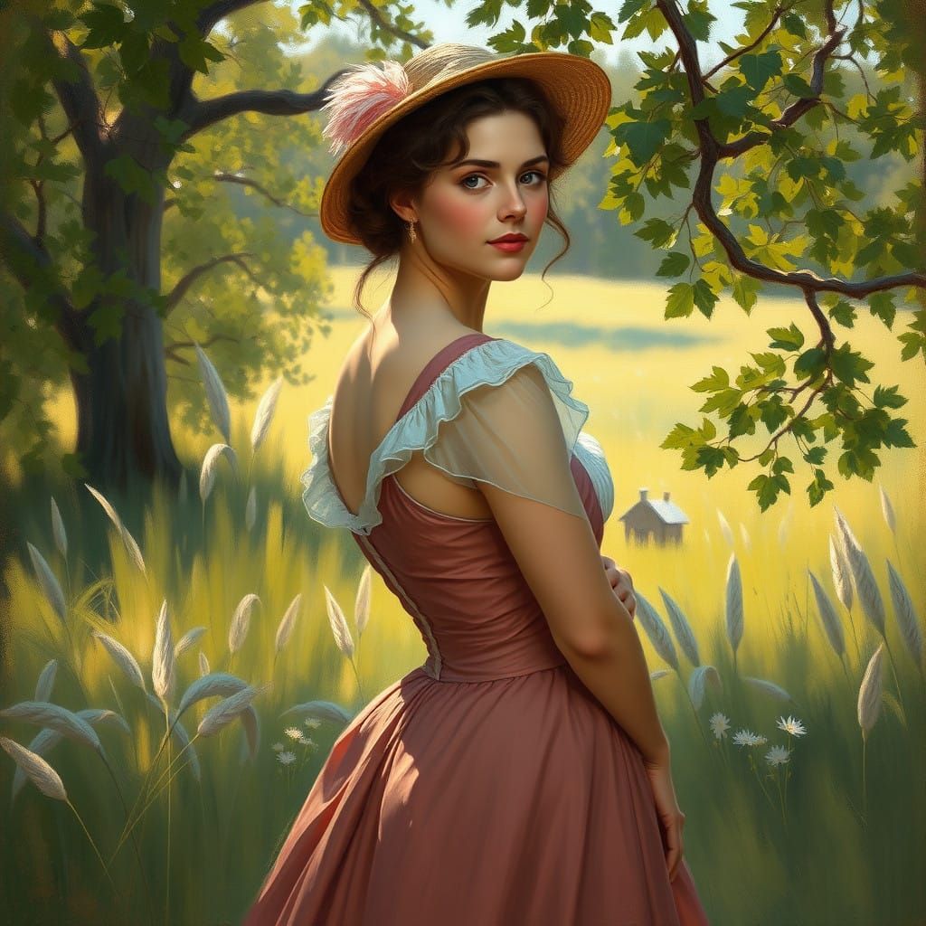 Romantic Australian Landscape in Impressionist Style