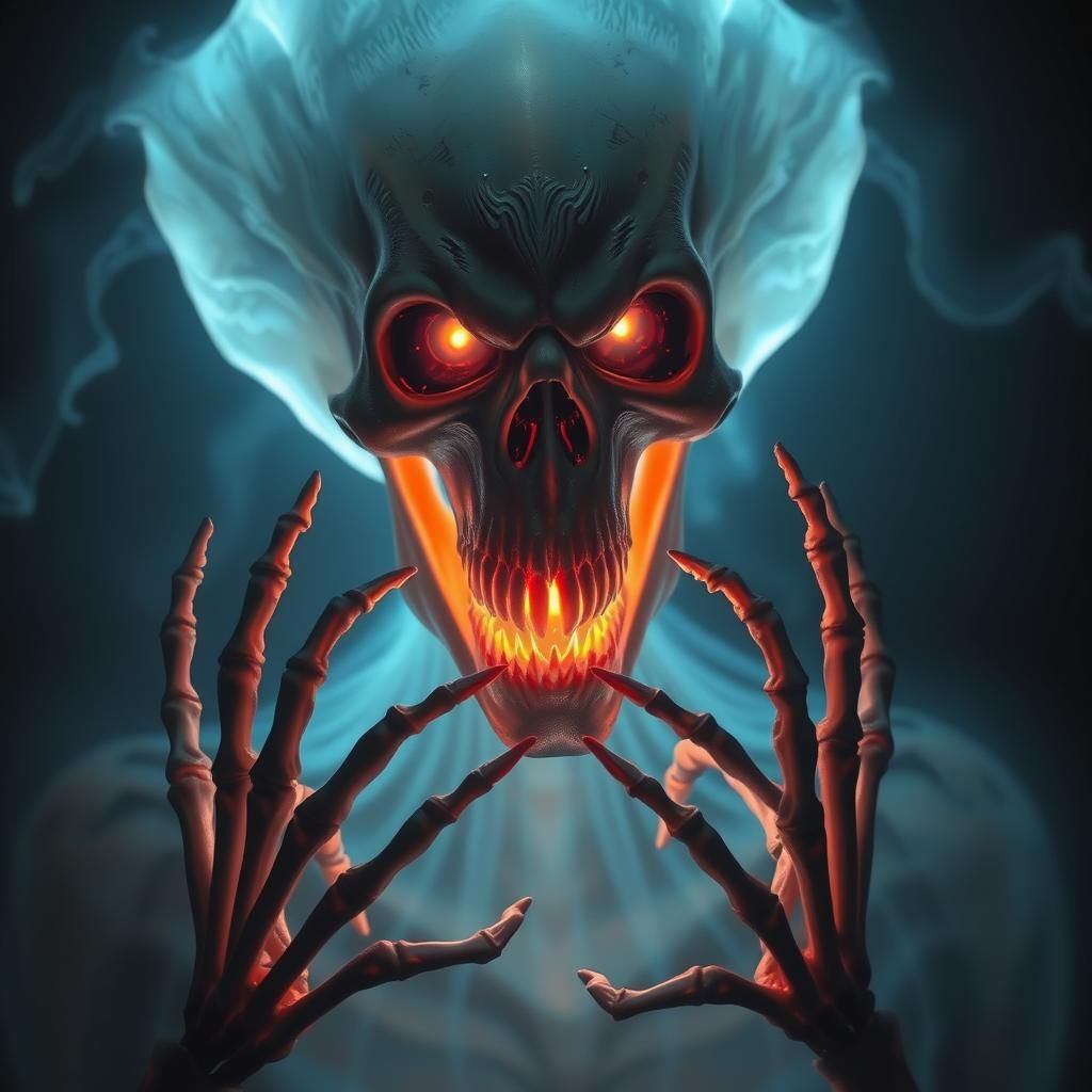 Terrifying Ethereal Apparition in Hyperrealistic Detail