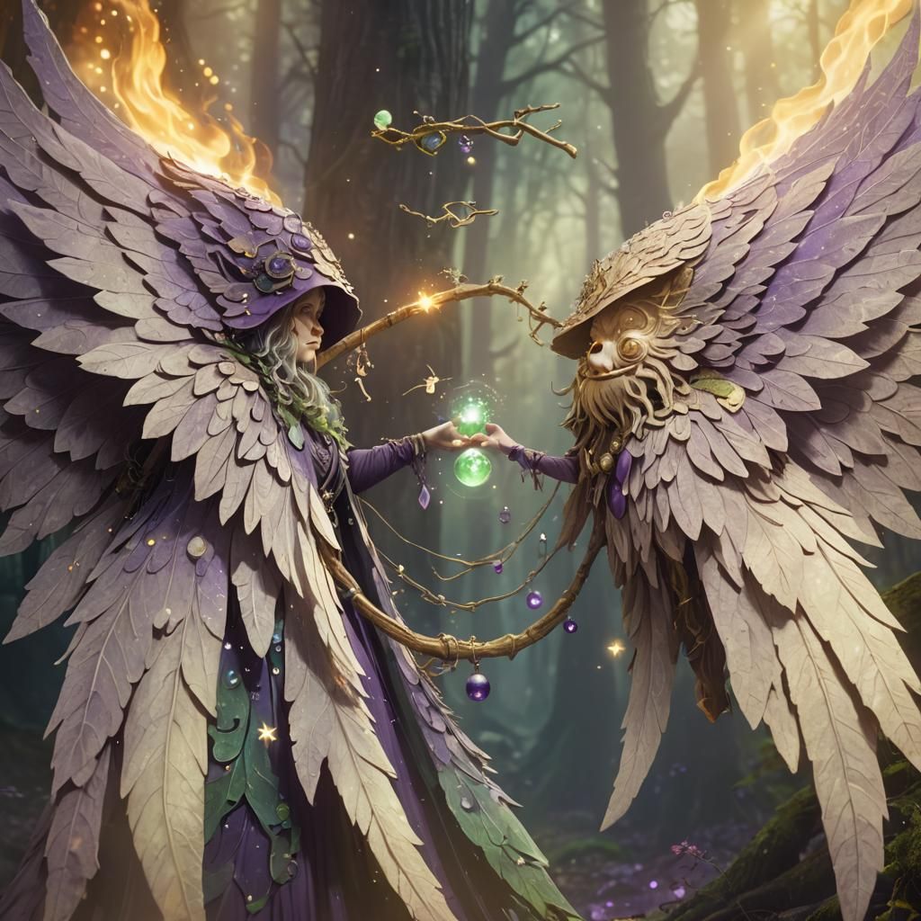 Purple Witch in Enchanted Forest Concept Art