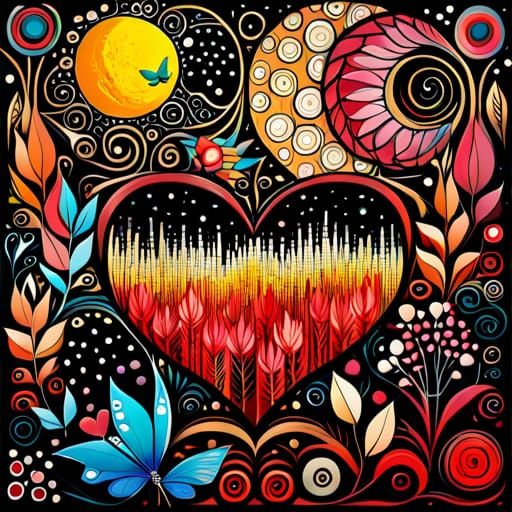 Garden in Forest: Mixed Media Digital Art