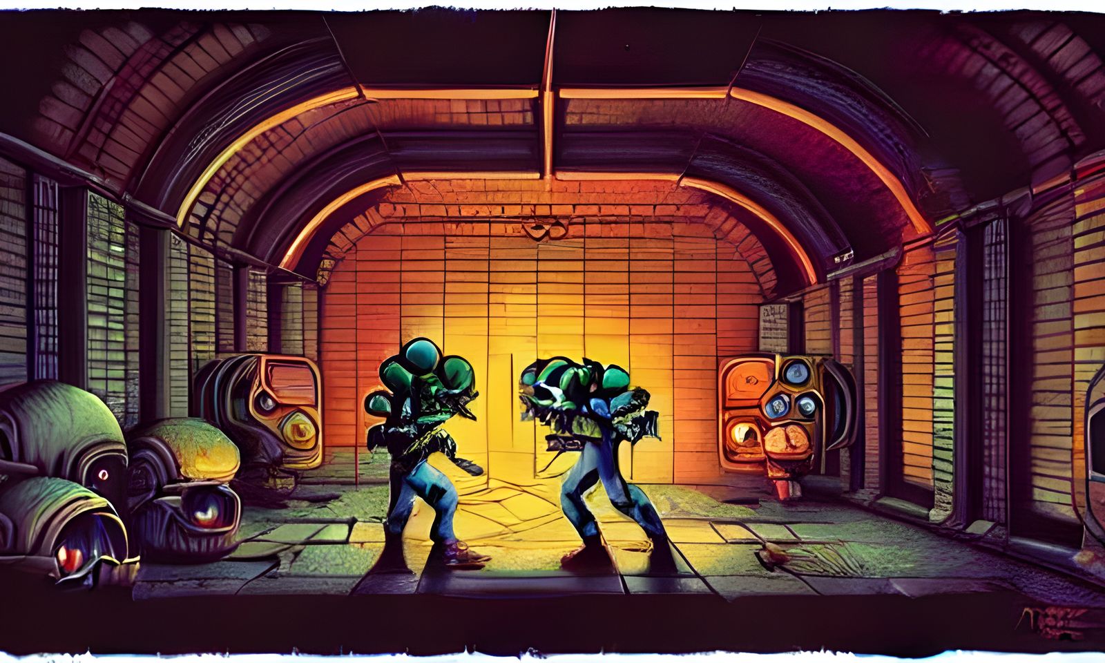 Metroid in Surreal 19th Century Painting Style