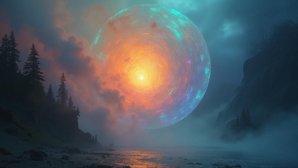 Mystical Veil Between Realms in Dreamlike Style