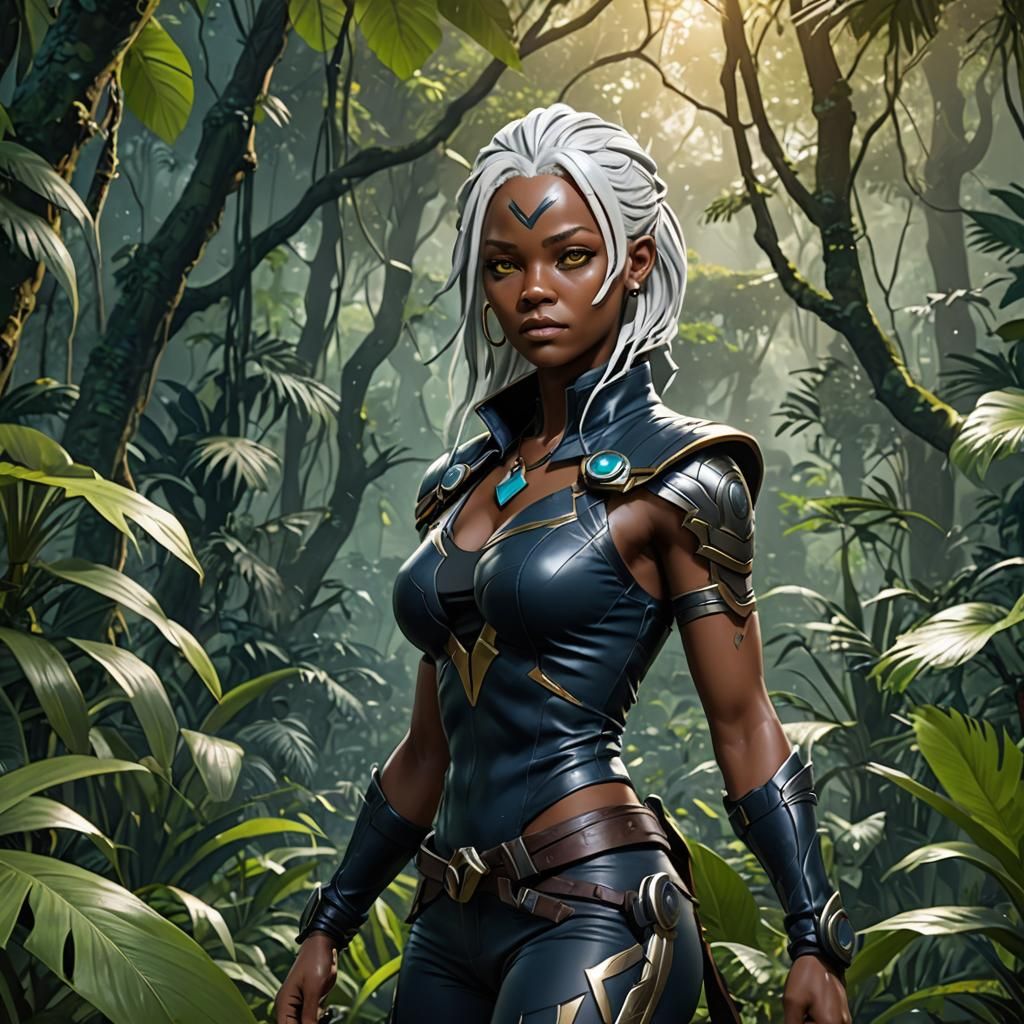 Ororo Munroe in Jungle: 3D Anime Art