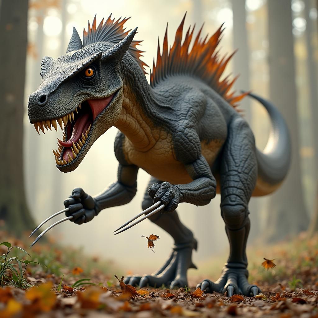 Wolverine Velociraptor Generated by AI