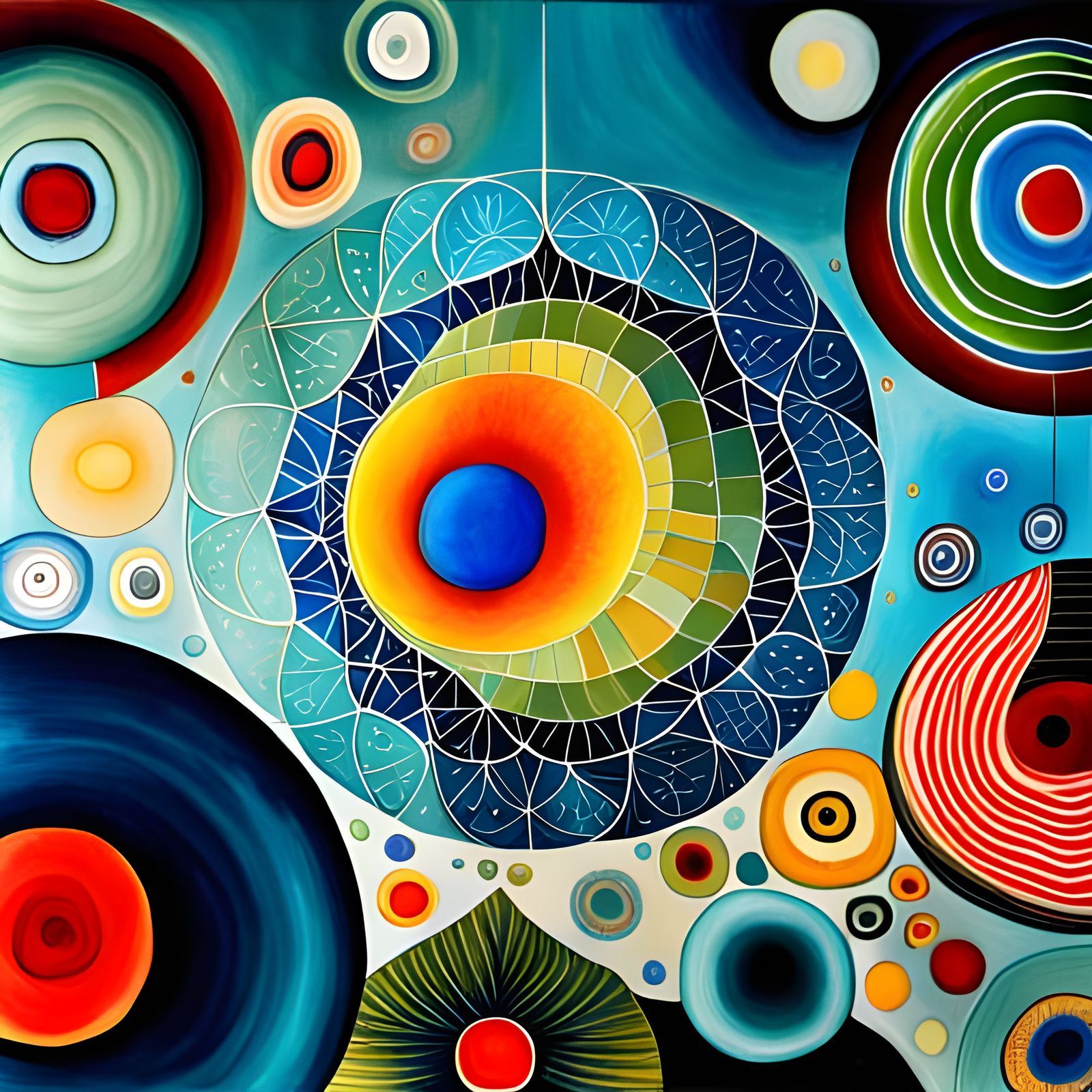 Abstract Art Inspired by Hilma af Klint and Joan Miro