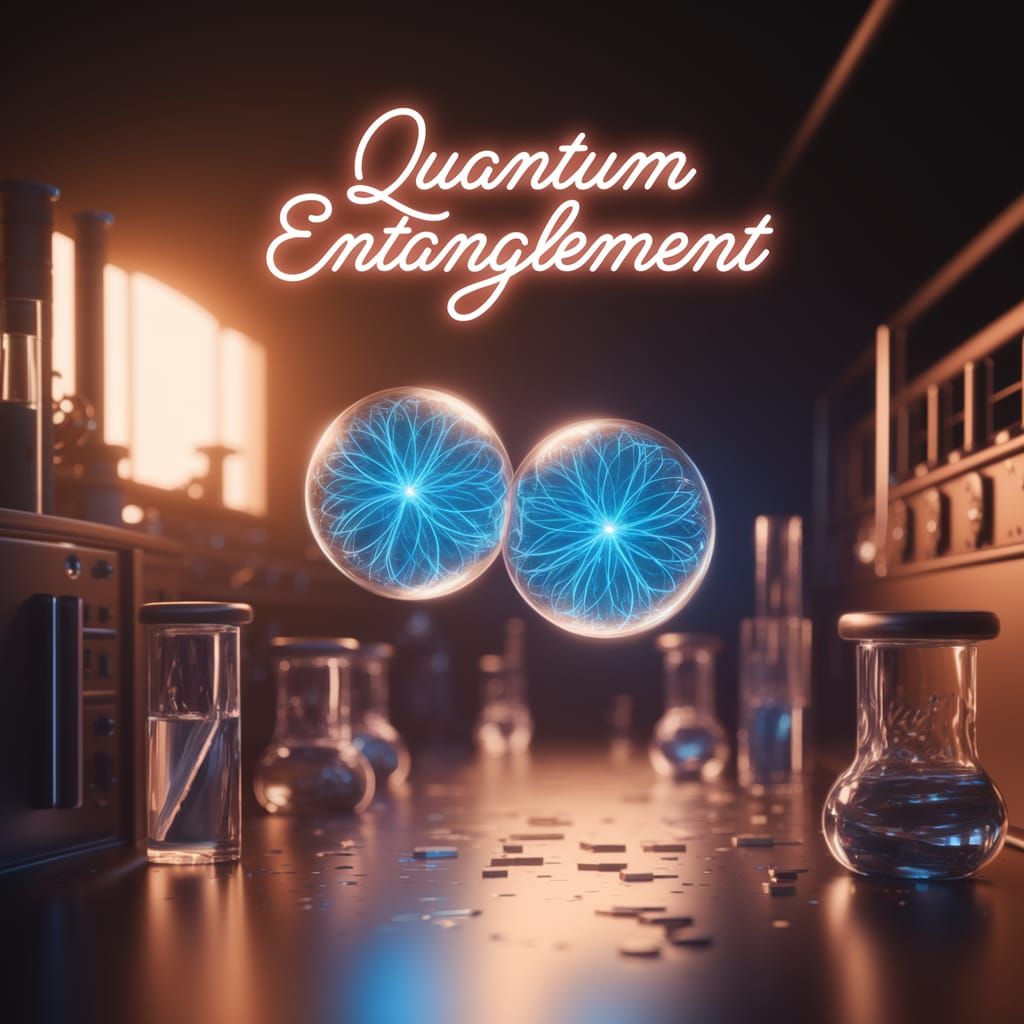 Quantum Entanglement in Futuristic Laboratory
