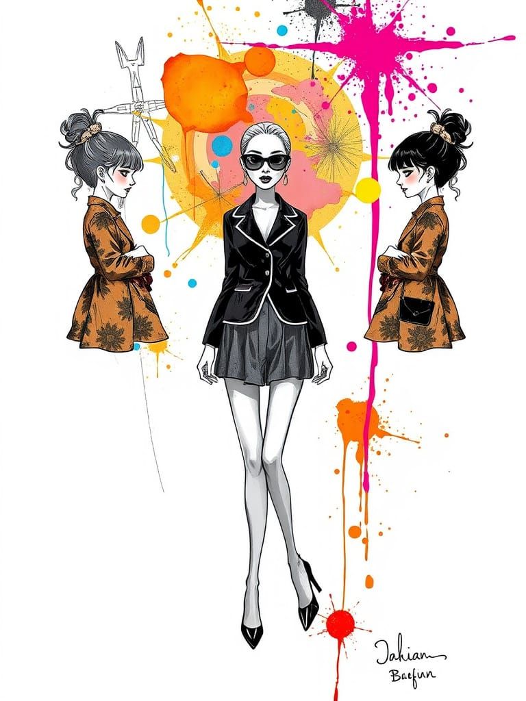 Monochromatic Monolith Fashion Design with Pareidolia