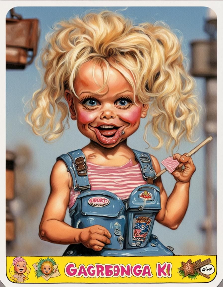 Pamela Anderson as Garbage Pail Kid Card