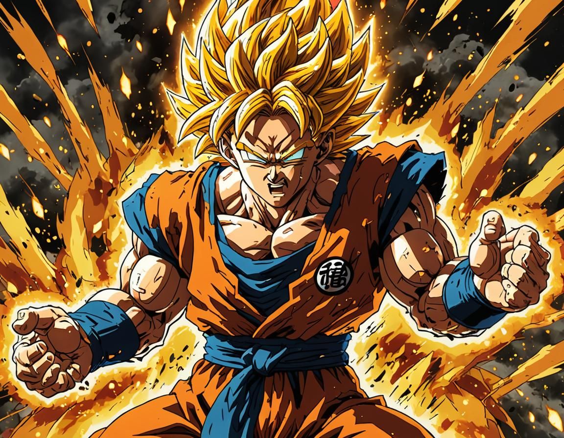 Gogeta's Big Bang Kamehameha: Dragon Ball Z Concept Art