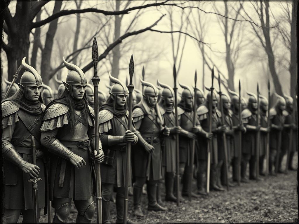 Elven soldiers in formation