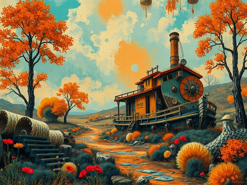 Steamboat Sanctuary in Dystopian Elegance