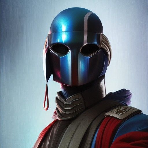 Cobra Commander 1980s Portrait in Hyperdetailed Art Style