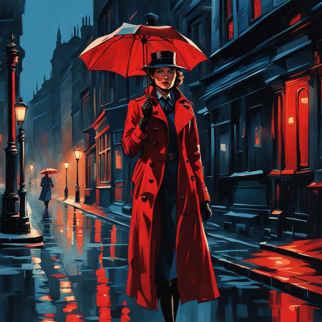 Noir Detective in Rainy Victorian London