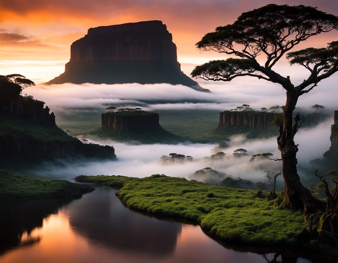 Ethereal Dawn on Prehistoric Mount Roraima