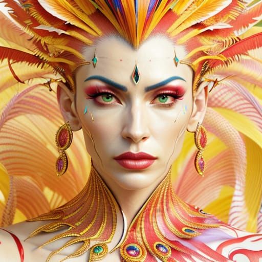 Eccentric, Lifelike Portrait in Cinematic Style